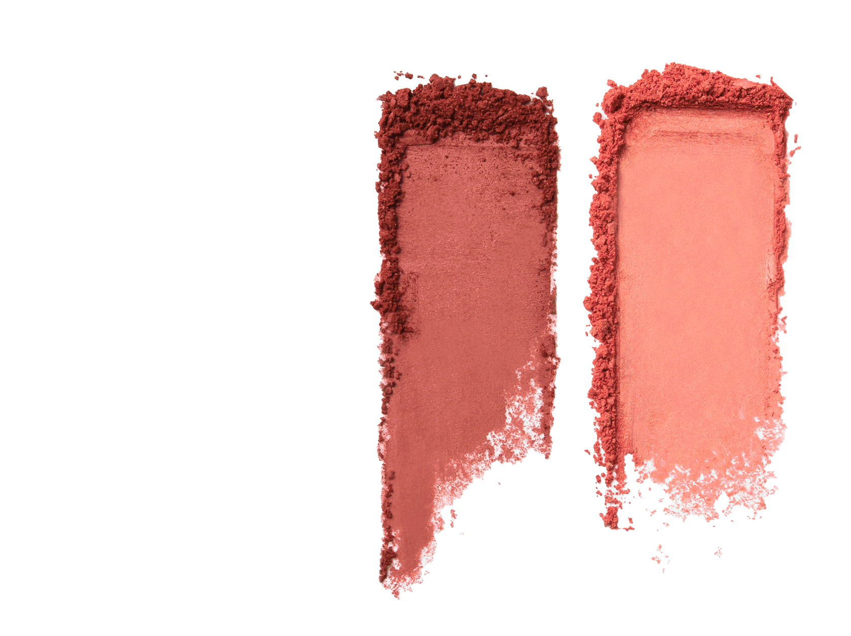 Assortment of swatches and smears of makeup products cycled through a slideshow.